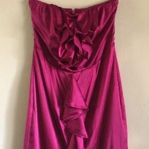 (B26) Strapless Silk Party dress EXPRESS Size 4